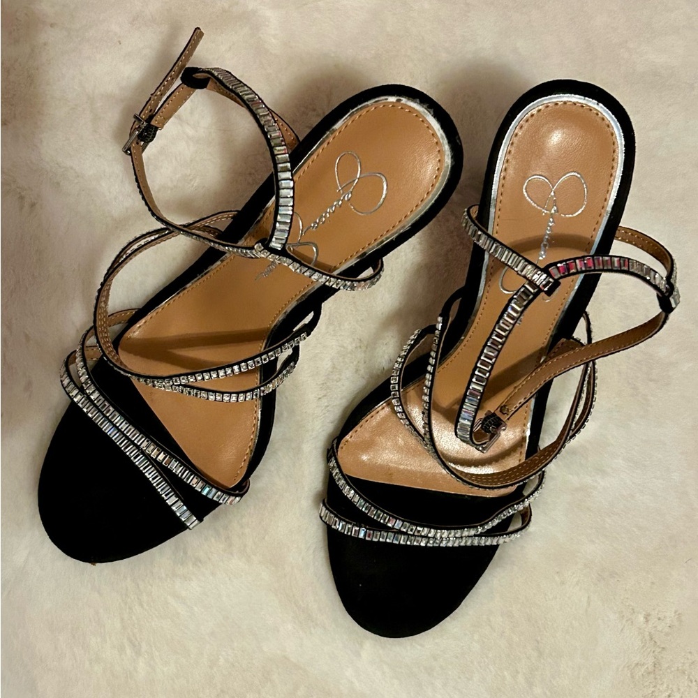 Jessica Simpson Size 8 Stiletto-mirror detail - Black